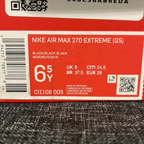 Nike Air Max 270 Extreme (GS) size 6.5y - Picture 7 of 7